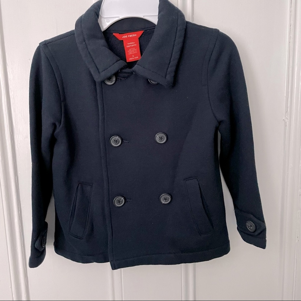 Joe Fresh toddler size 4 sweater coat with buttons nwot great for spring navy
